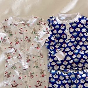 Bundle set of Roberta Roller Rabbit Kissy Kissy Holiday Christmas Pajamas 12-18M
